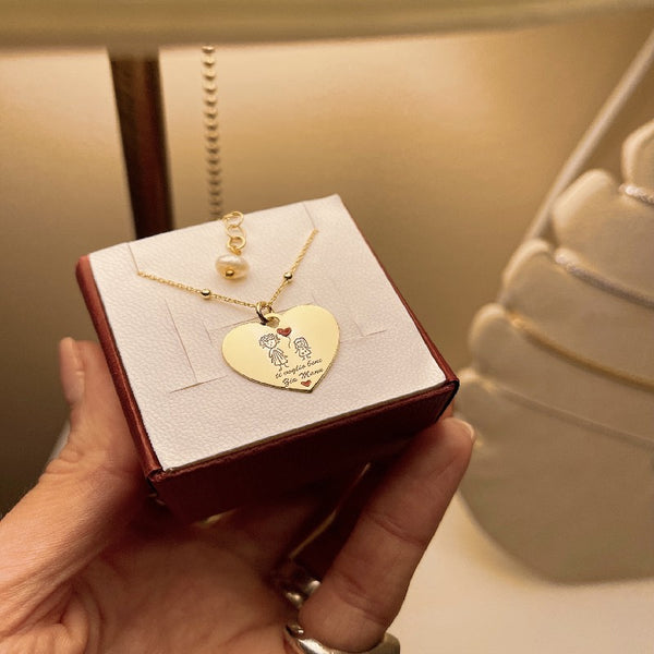 Collana cuore Mamma MAMIJUX® - Joya de Bebé Collana cuore Mamma MAMIJUX® - Joya de Bebé