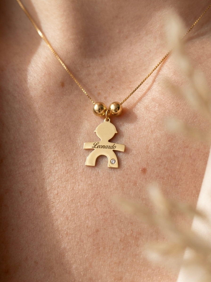 Collana Bebè Personalizzata con Punti Luce