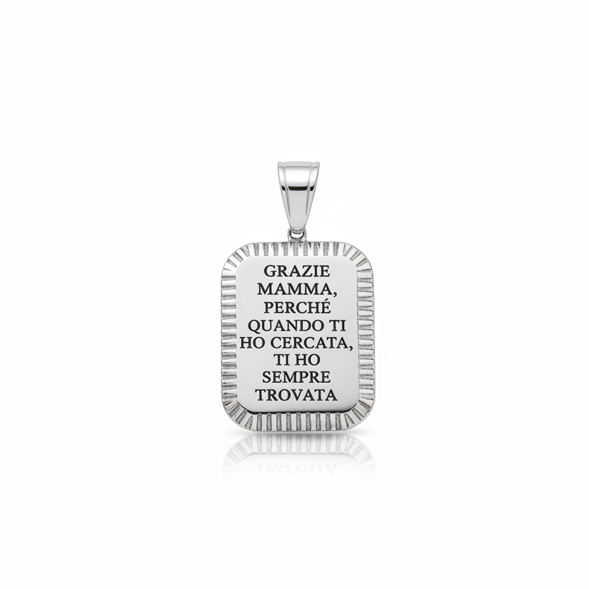 Charms Plaquette Rectangulaire avec Phrase