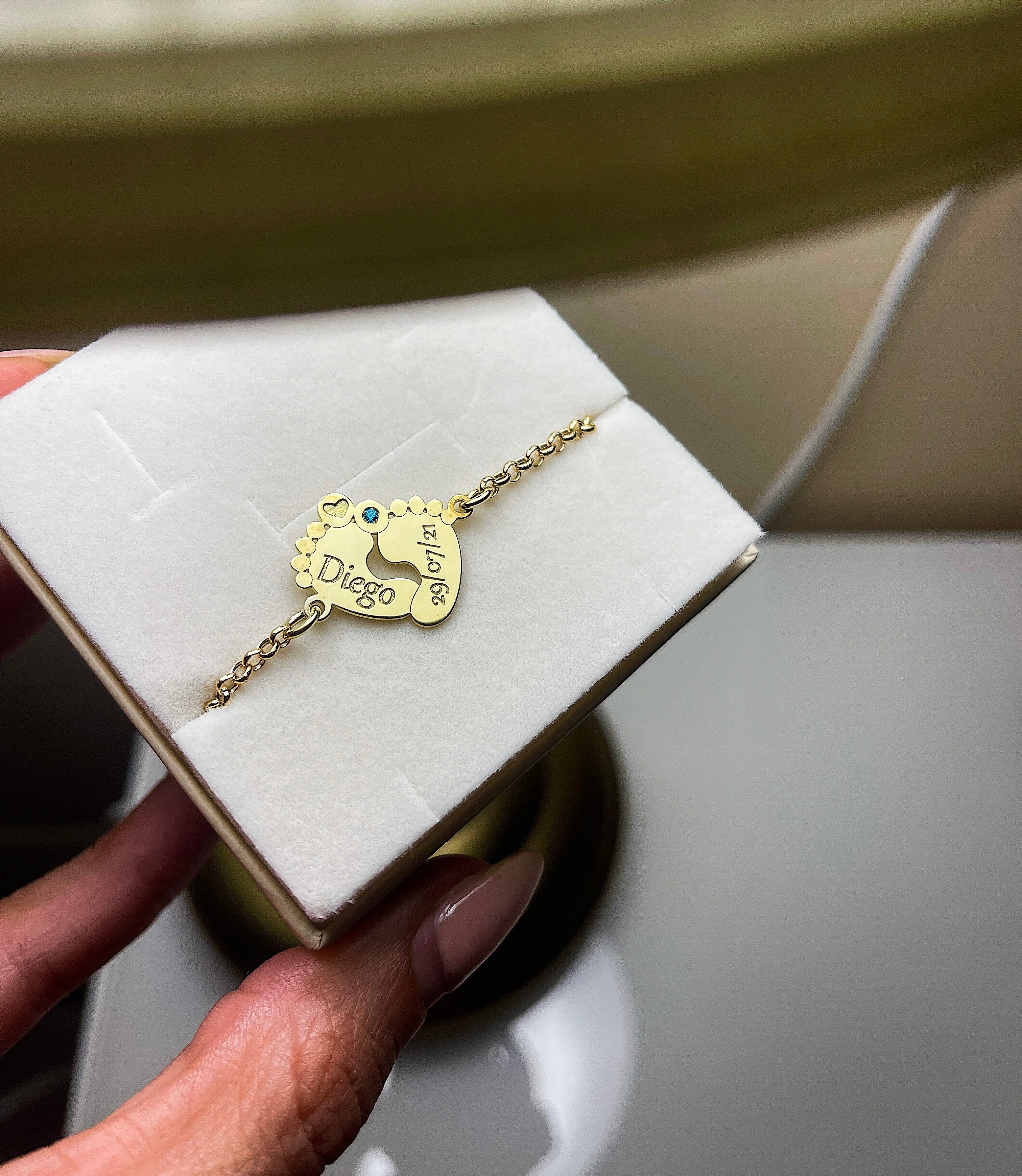 Bracciale Piedini Personalizzati con Punto Luce