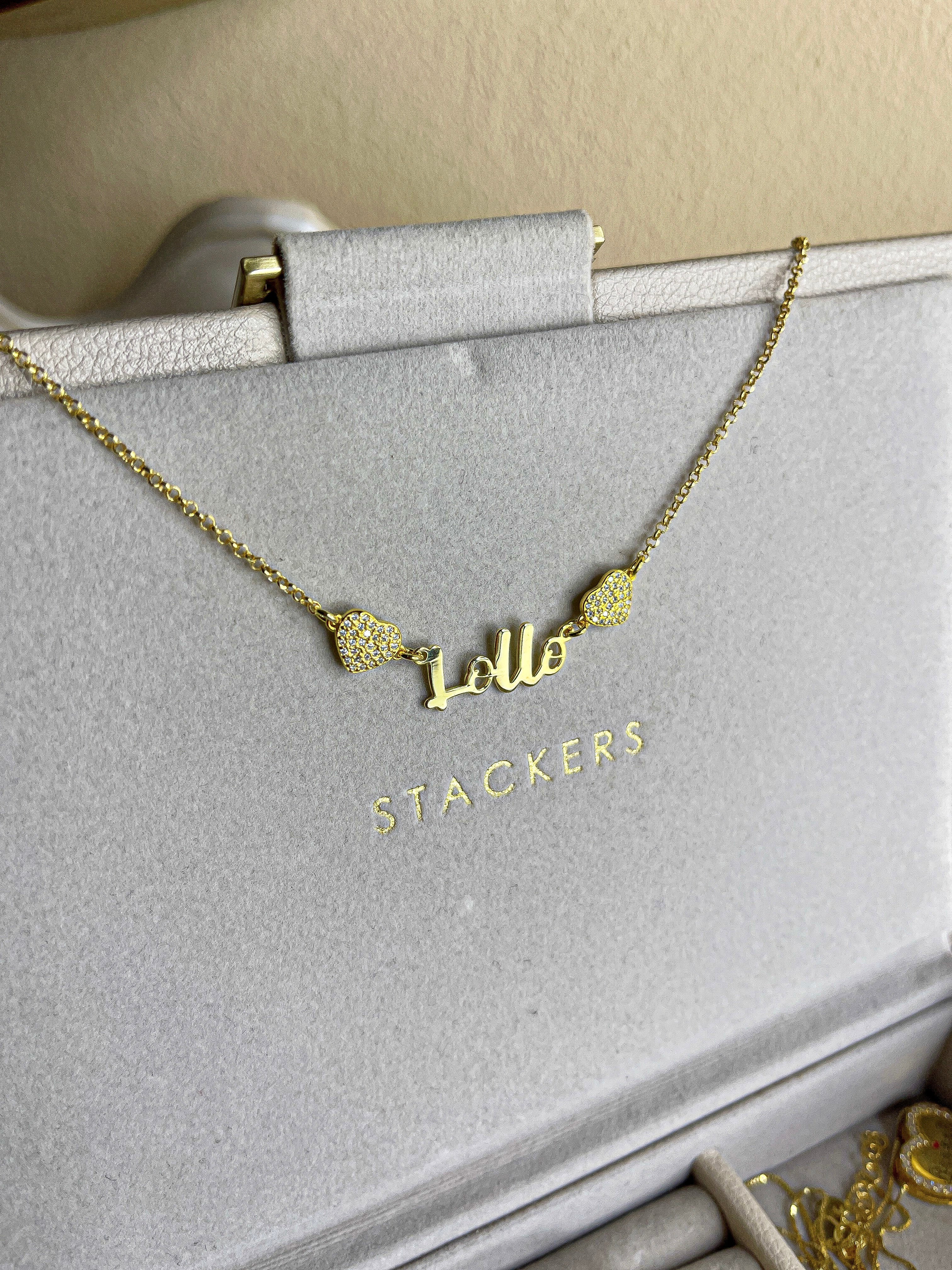 Collana Multi Nomi con Cuori