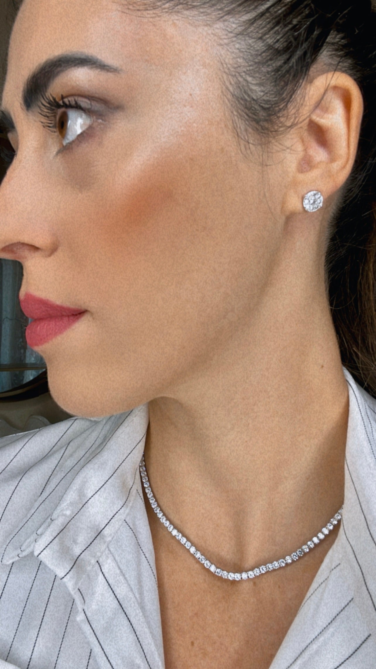 Collana Tennis Cubic Zirconia da 3 mm.