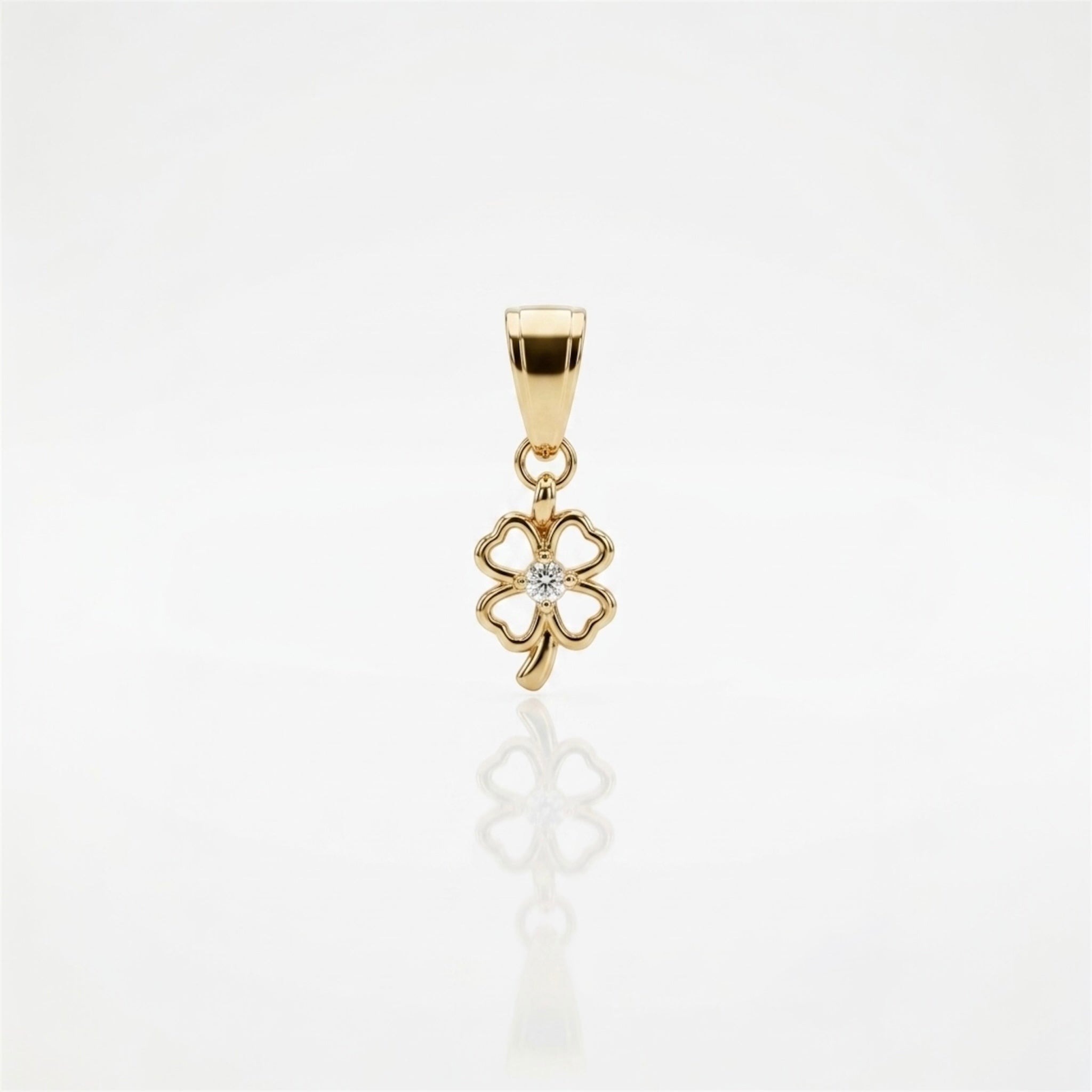 Charm Quadrifoglio con Punto Luce