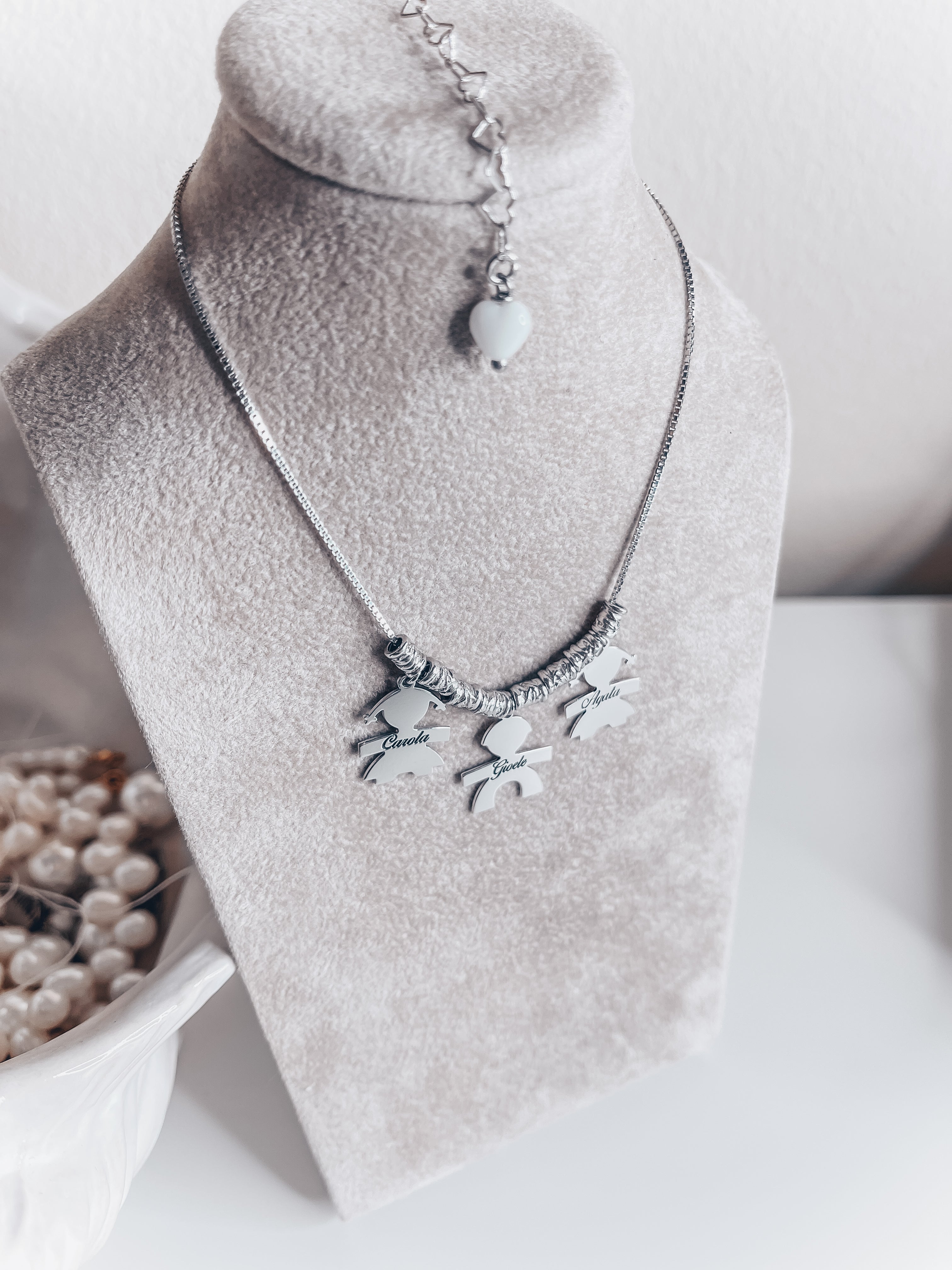Collana Bebè Personalizzata con Distanziatori Sferette o Pepite