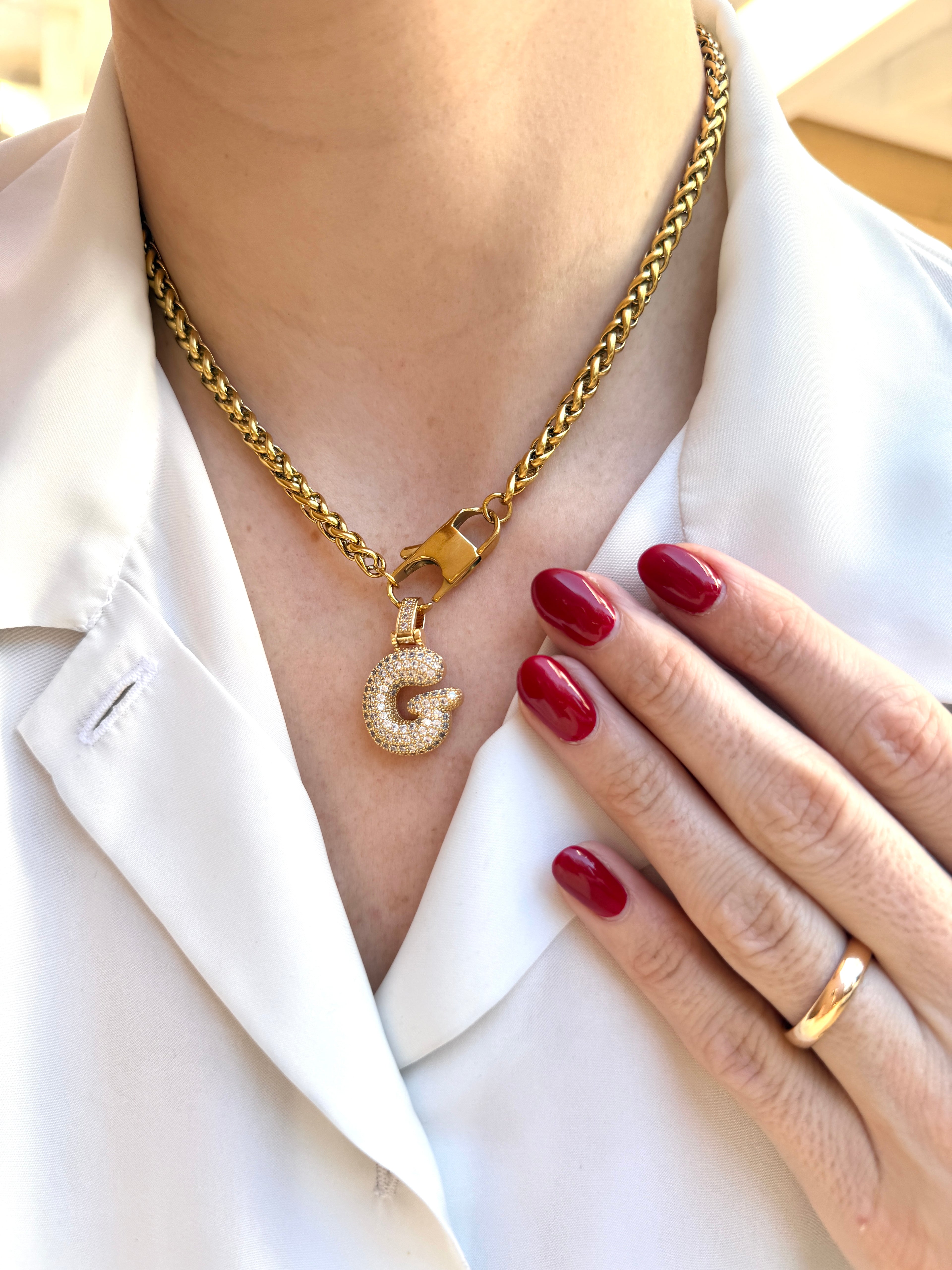 Collana Iniziale Bouble Strass