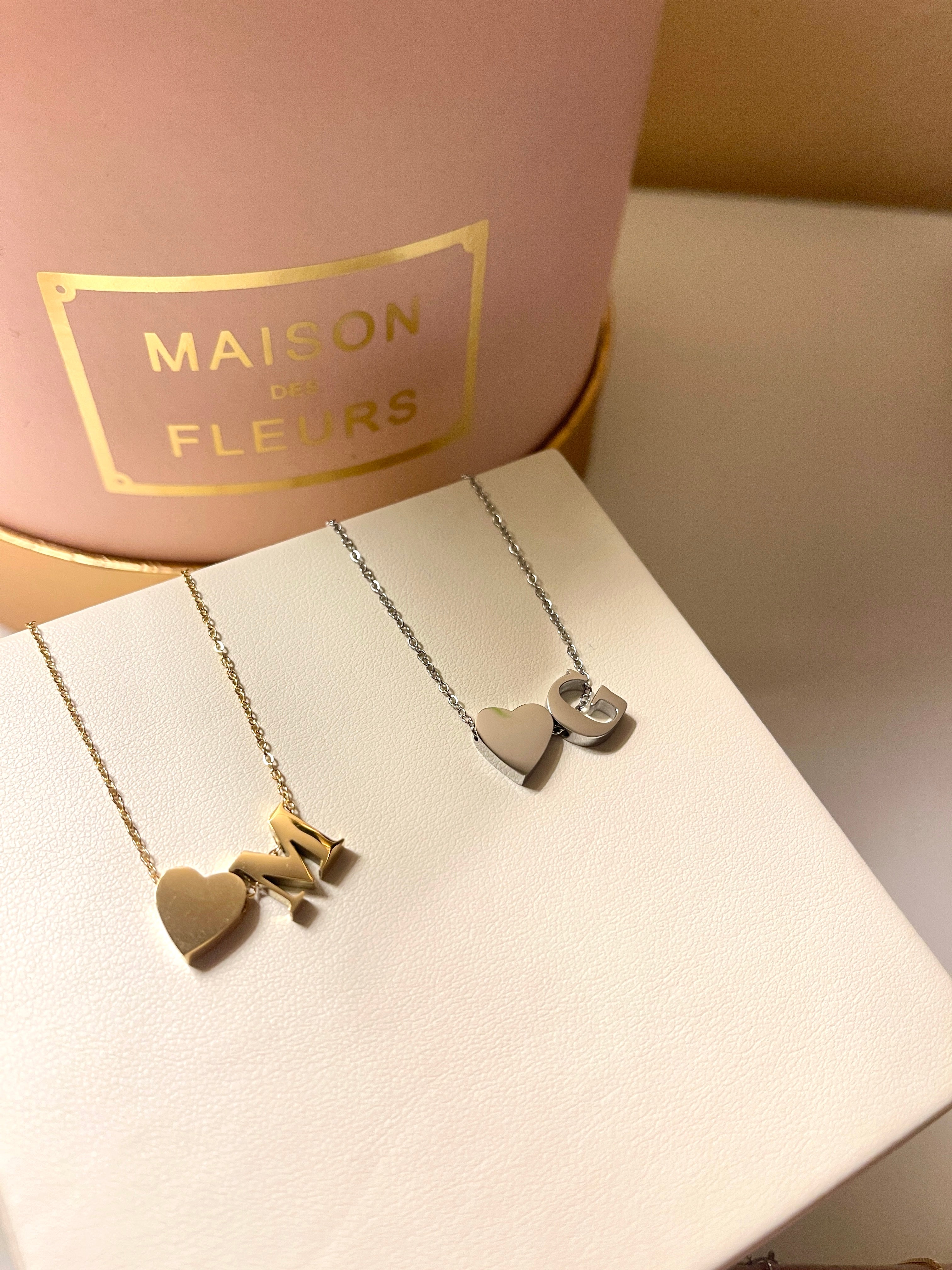 Collana Lettera Passante con Cuore