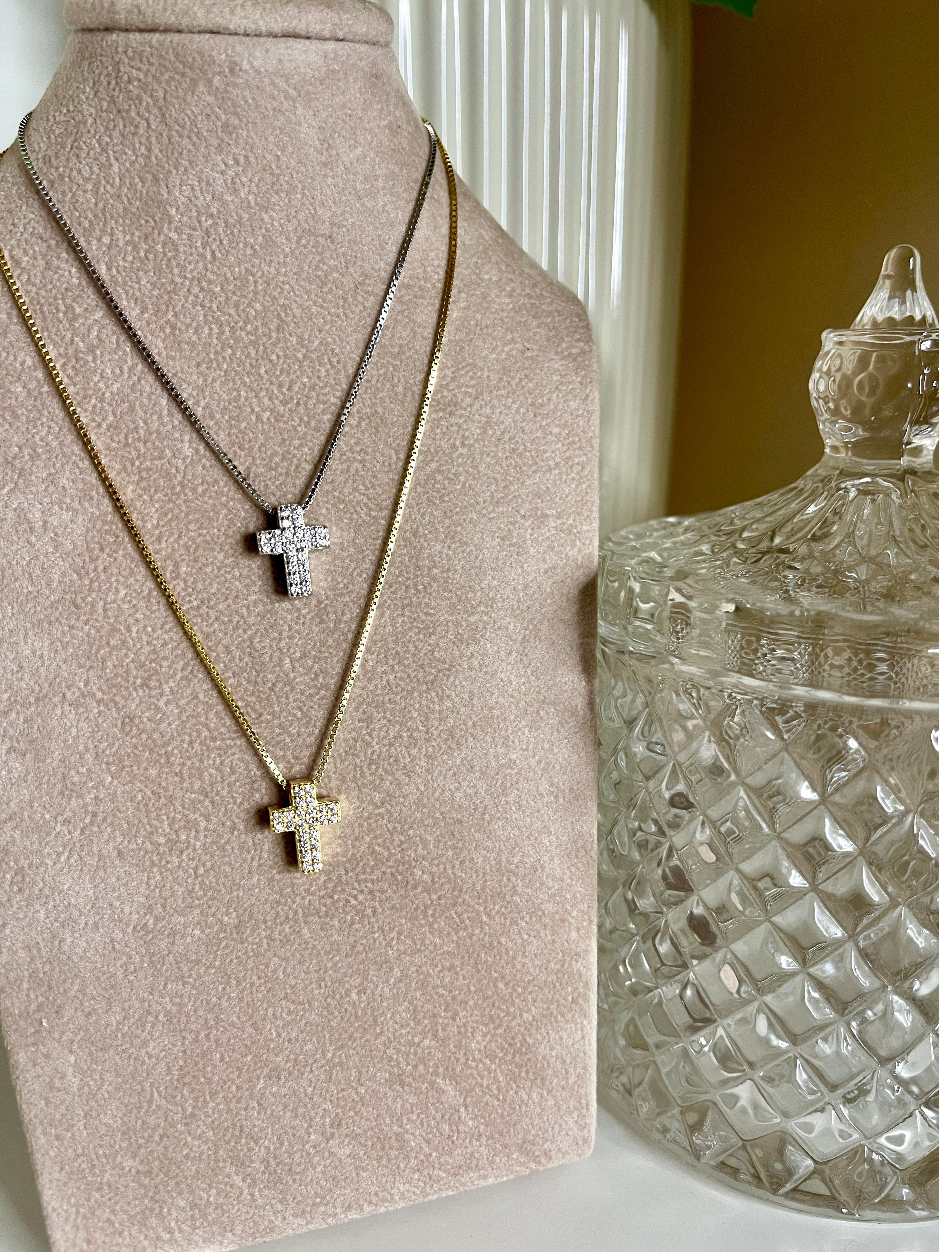 Collana Croce Modello Passante Mini