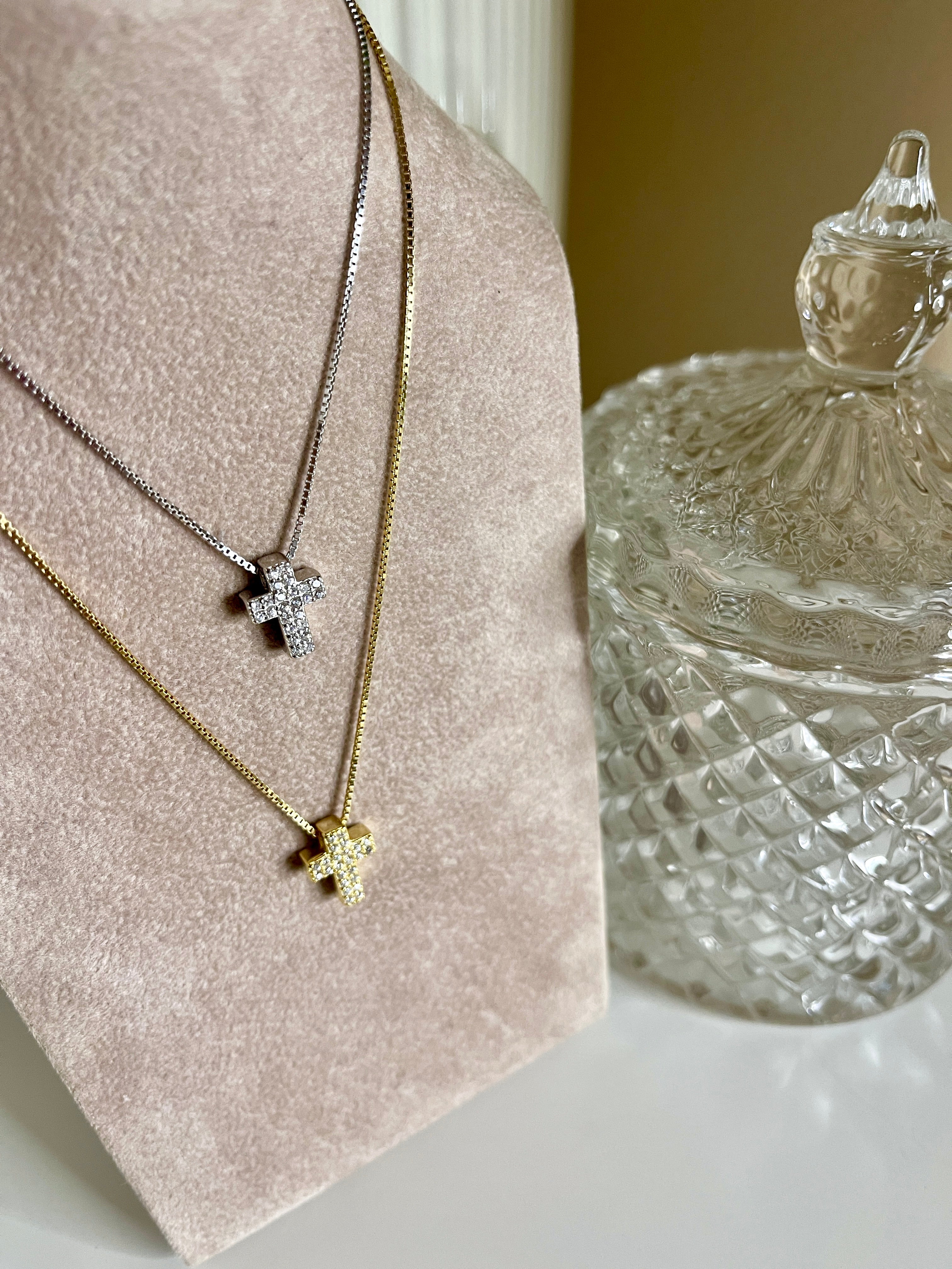 Collana Croce Modello Passante Mini