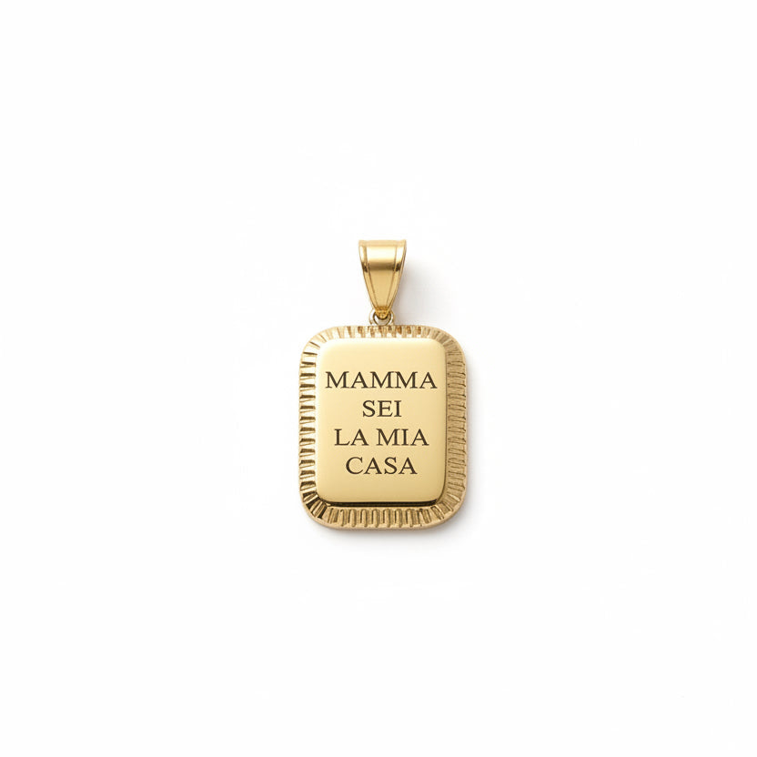 Charms Plaquette Rectangulaire avec Phrase