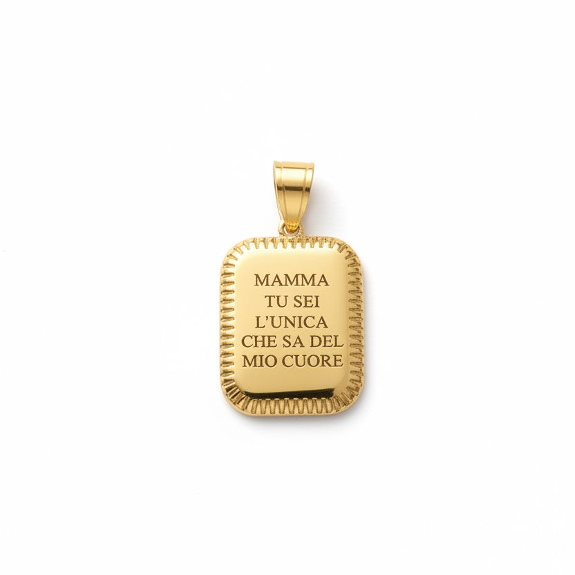 Charms Plaquette Rectangulaire avec Phrase