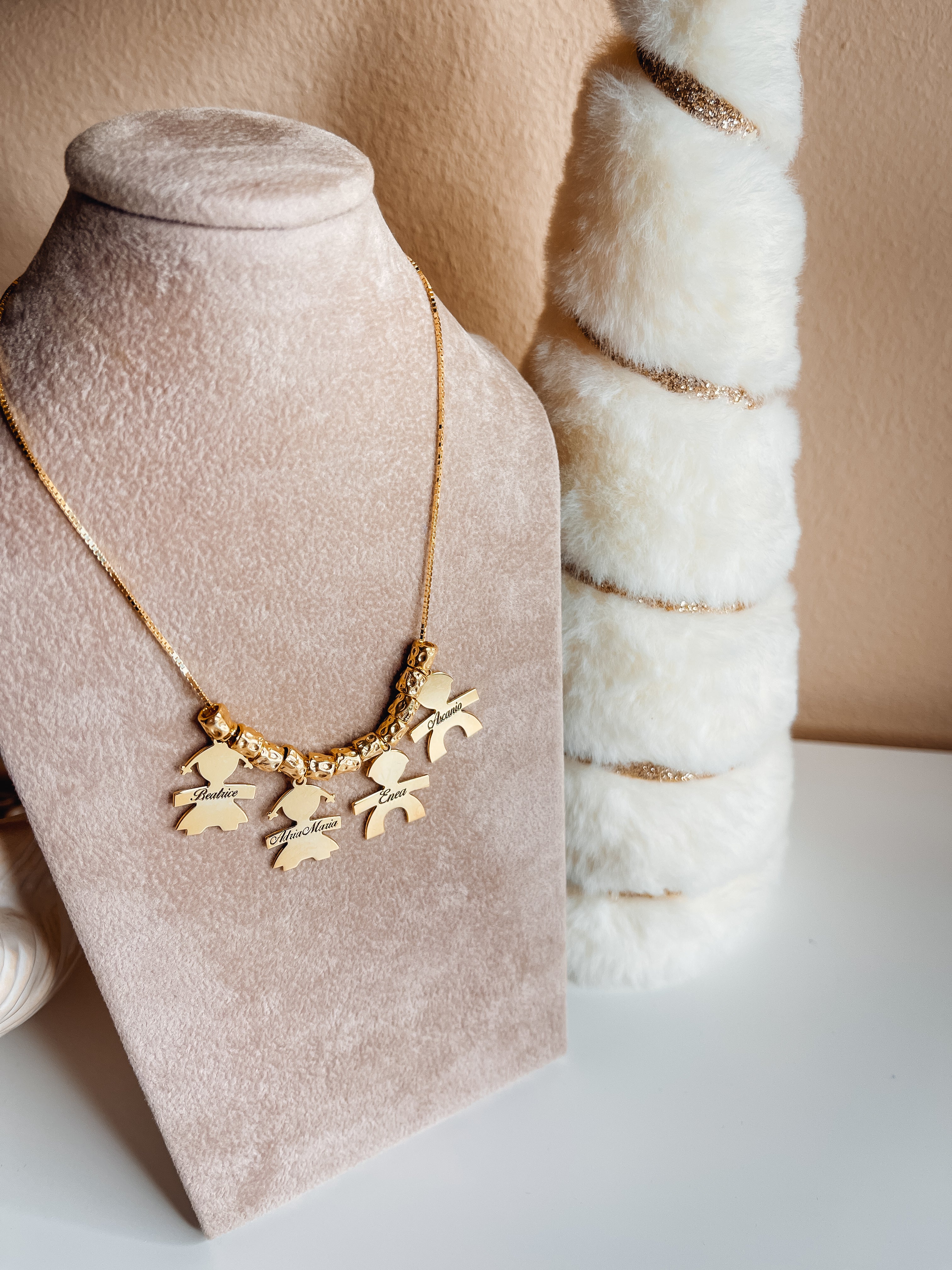 Collana Bebè Personalizzata con Distanziatori Sferette o Pepite