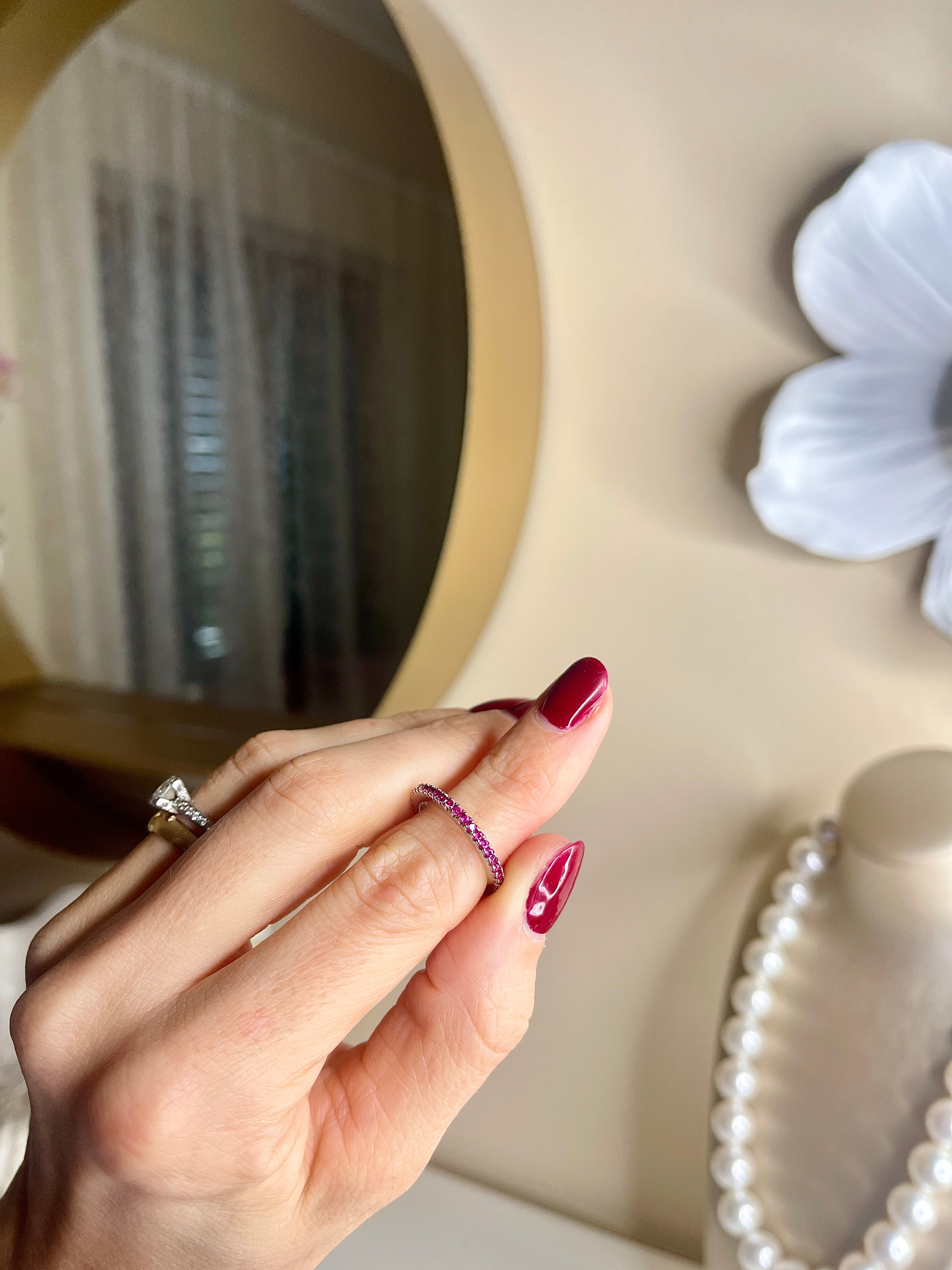 Veretta con Pietre Cubic Zirconia Colorate