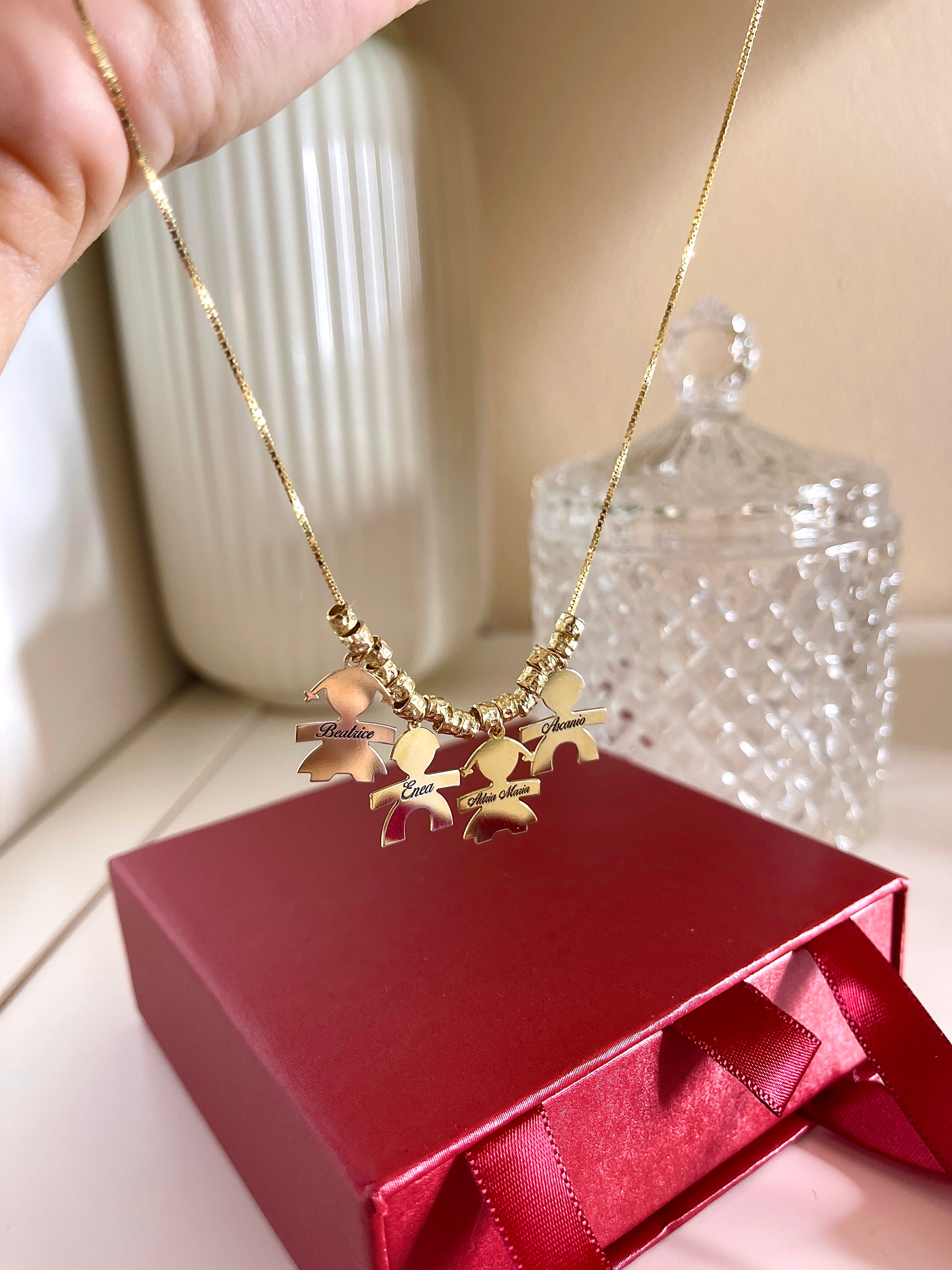Collana Bebè Personalizzata con Distanziatori Sferette o Pepite