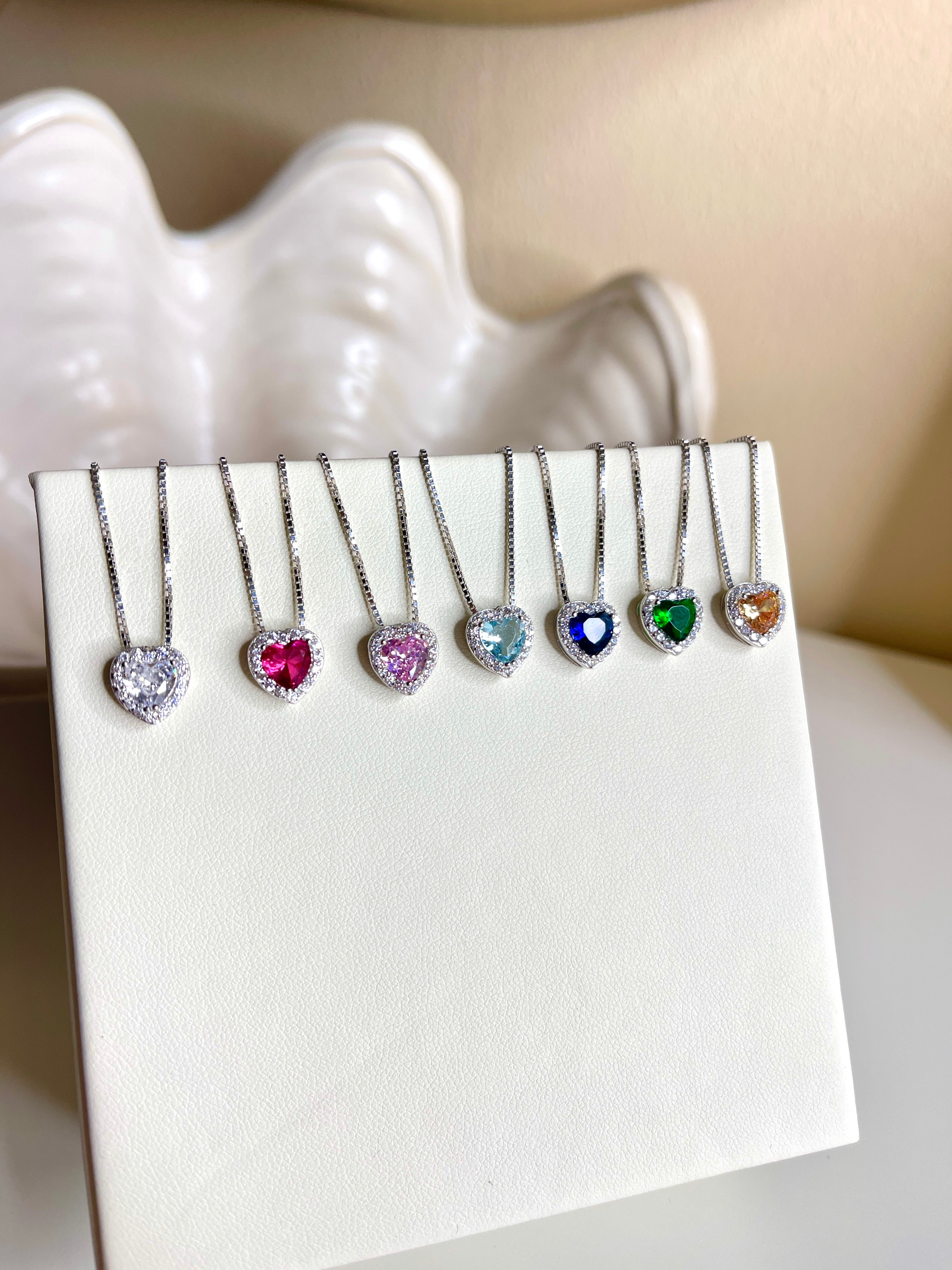 Collana con Cuoricino Passante Colorato