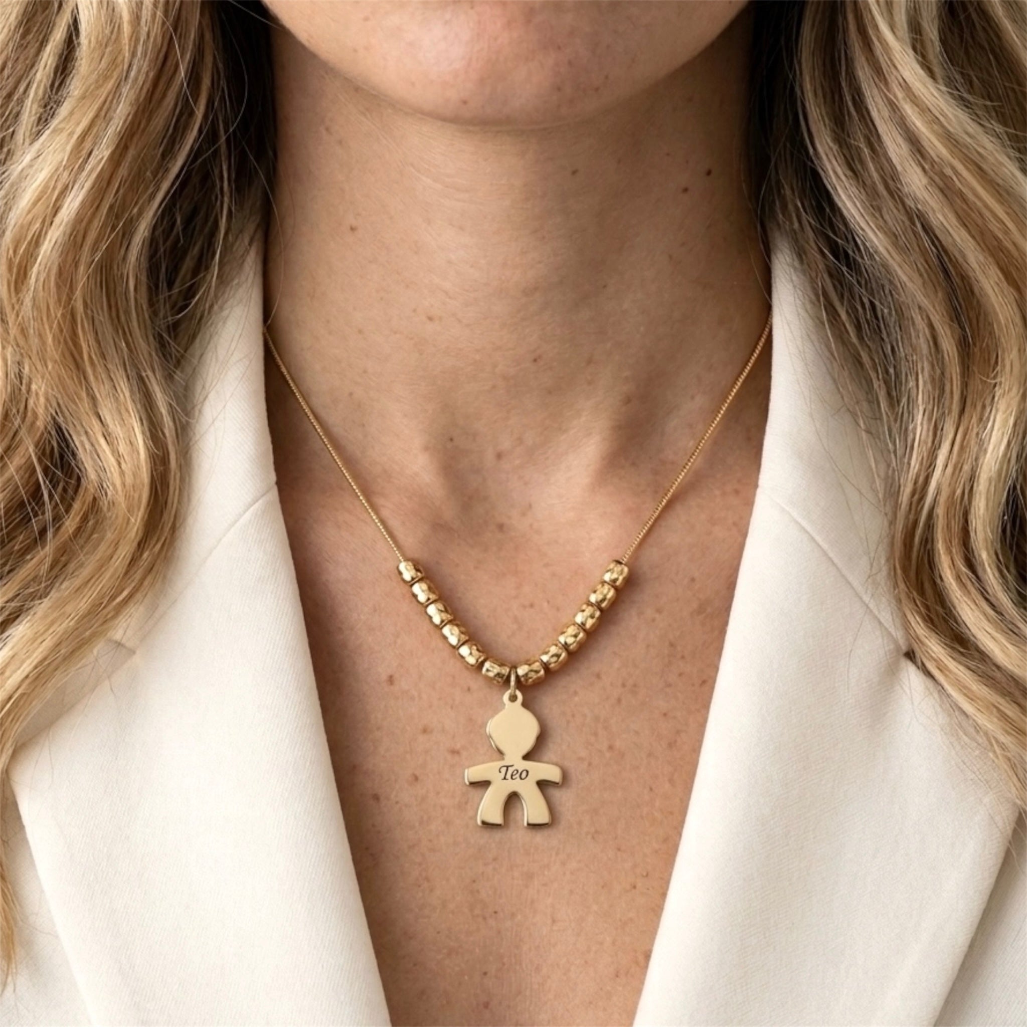 Collana Bebè Personalizzata Con Pepite o Sferette Lisce