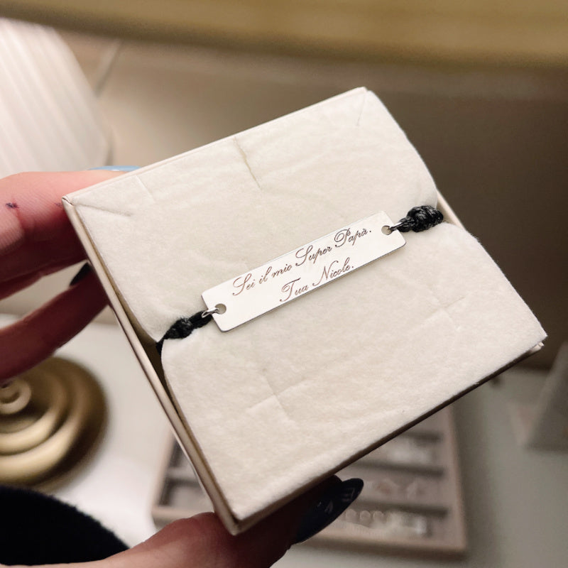 Bracciale Placchetta Rettangolare Unisex
