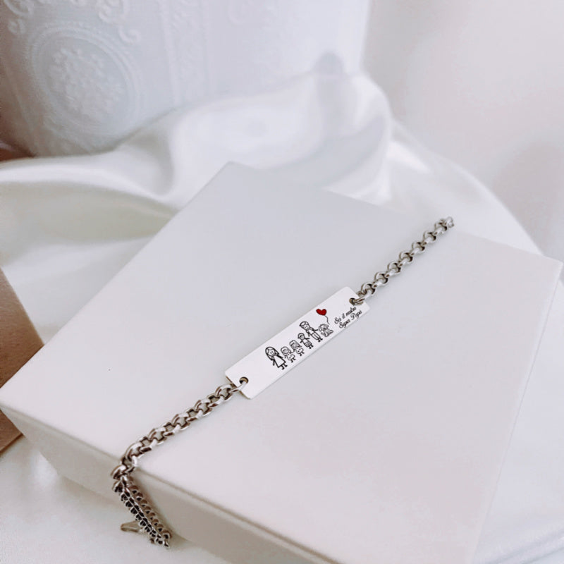 Bracciale Placchetta Rettangolare Unisex