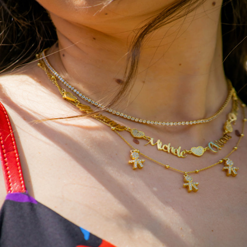 Collier tennis de zircons en 2 mm.