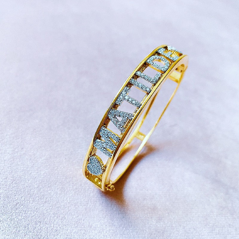 Bracciale manetta con Nome di Zirconi