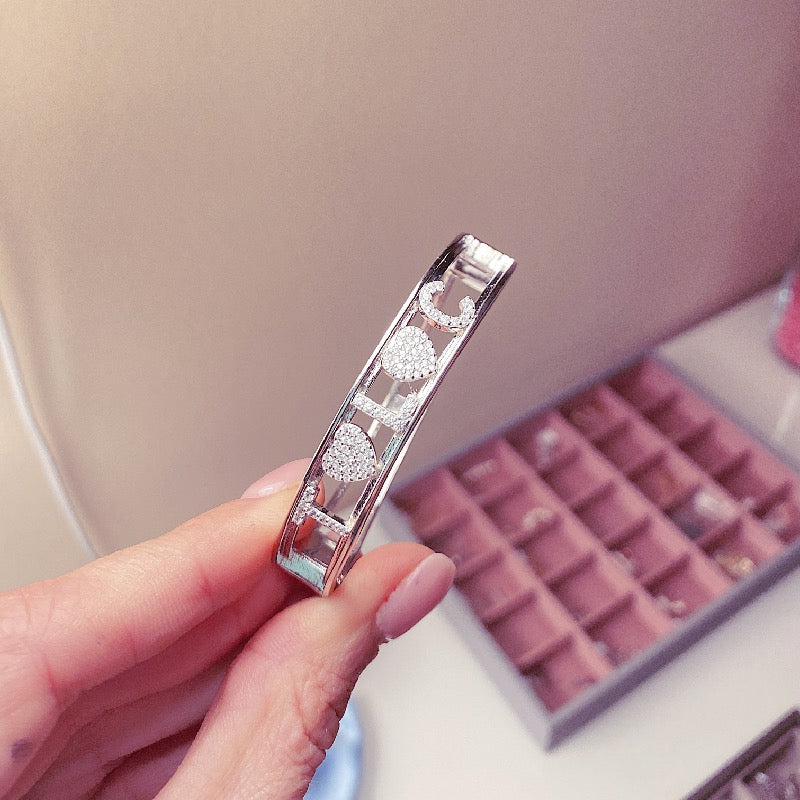 Bracciale manetta con Nome di Zirconi