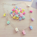 Collana con Lettere Colori Pastello