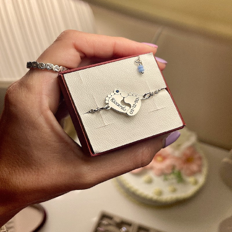 Bracciale Piedini Personalizzati con Punto Luce