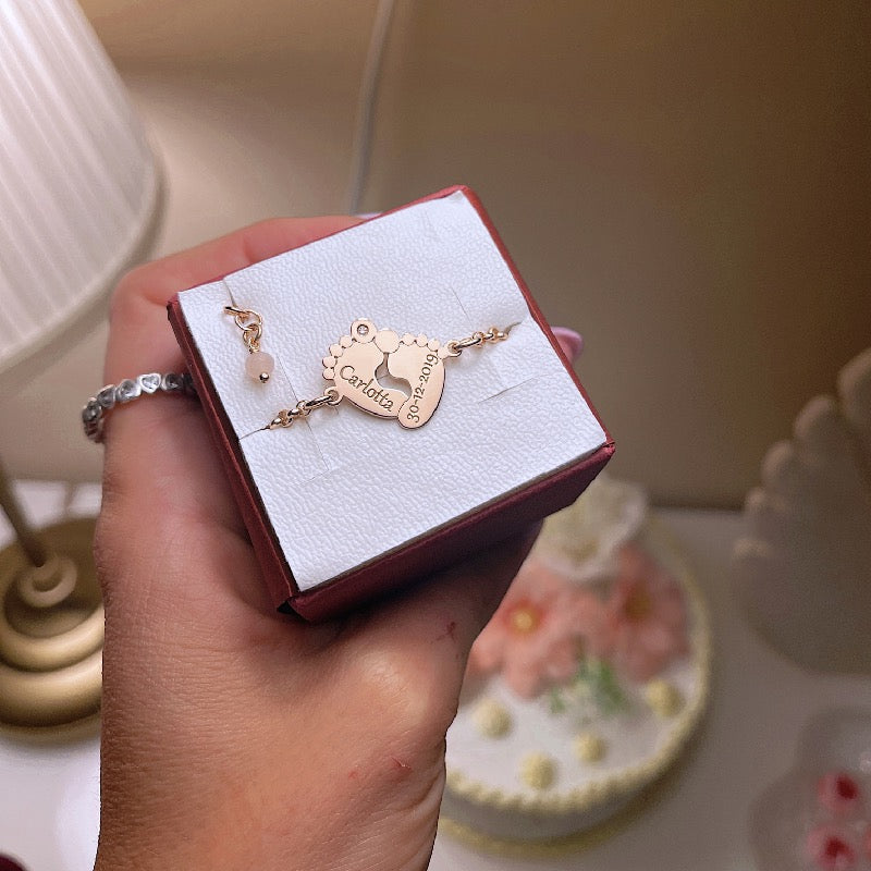 Bracciale Piedini Personalizzati con Punto Luce