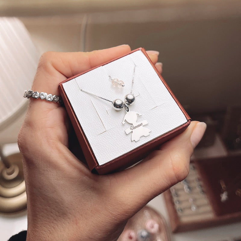 Collana Bebè Personalizzata con Distanziatori Sferette o Pepite