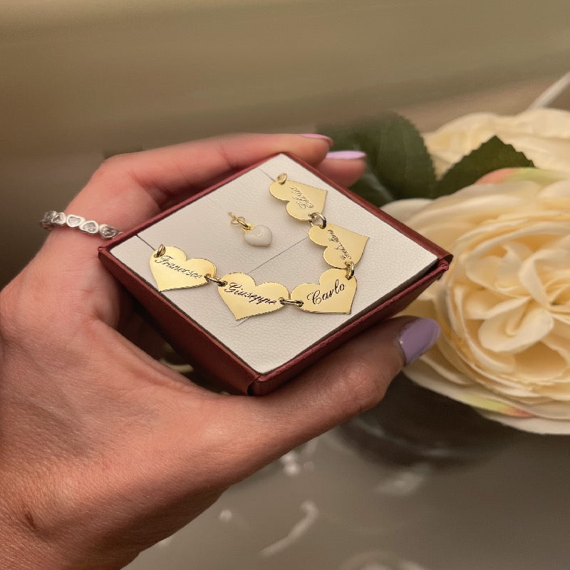 Collana Cuori con Nomi