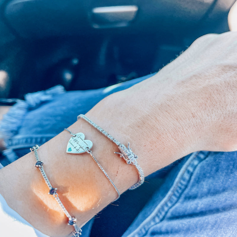 Bracciale Tennis da 2 mm con Pietre sulla Chiusura