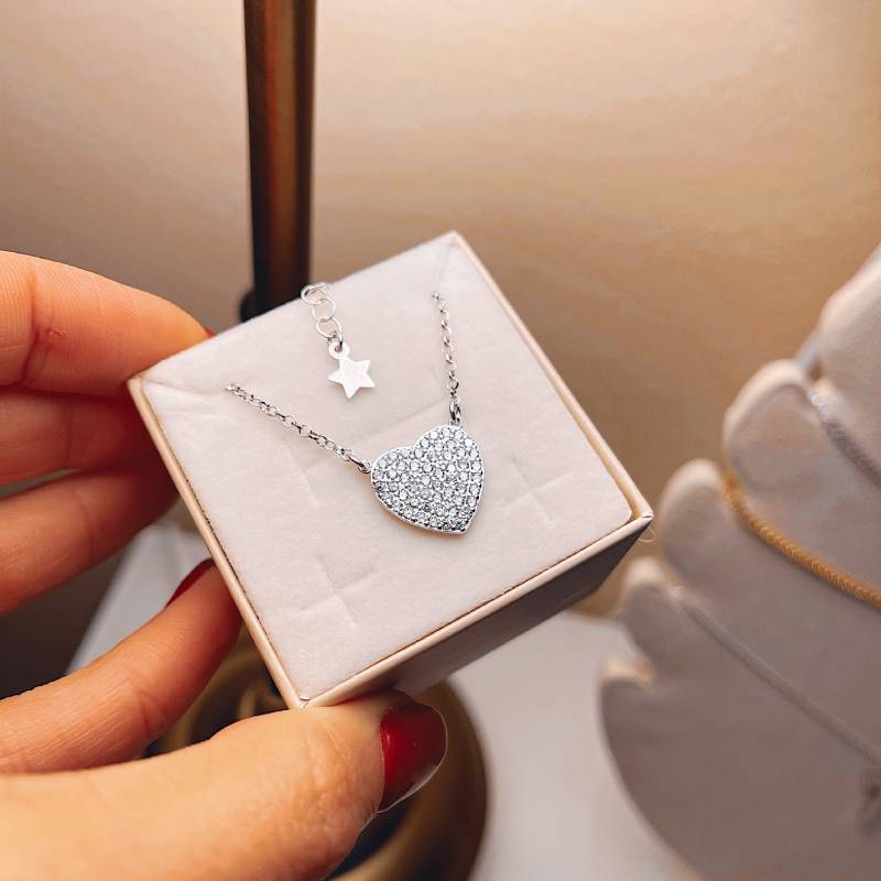 Chocker Cuore Pave di Zirconi
